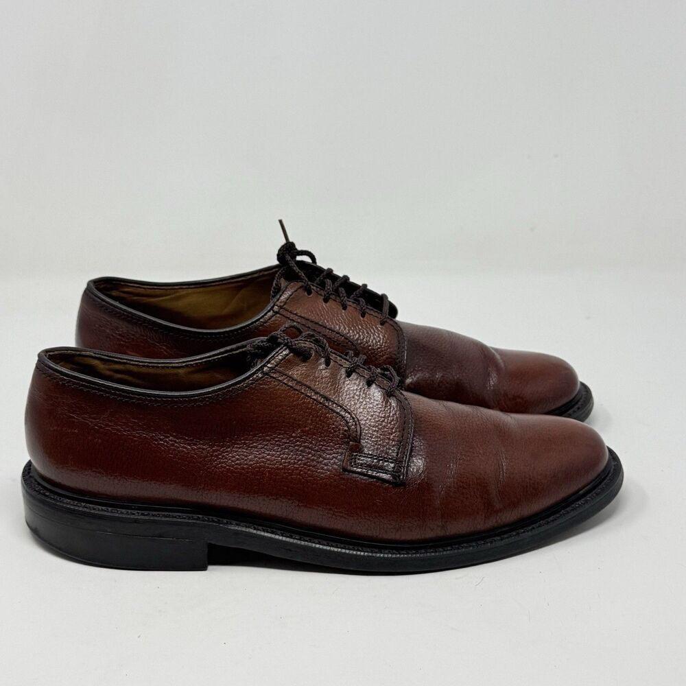 Dexter Derby Dress Shoes Mens 10.5 D Brown Pebble Grain Leather Oxford USA